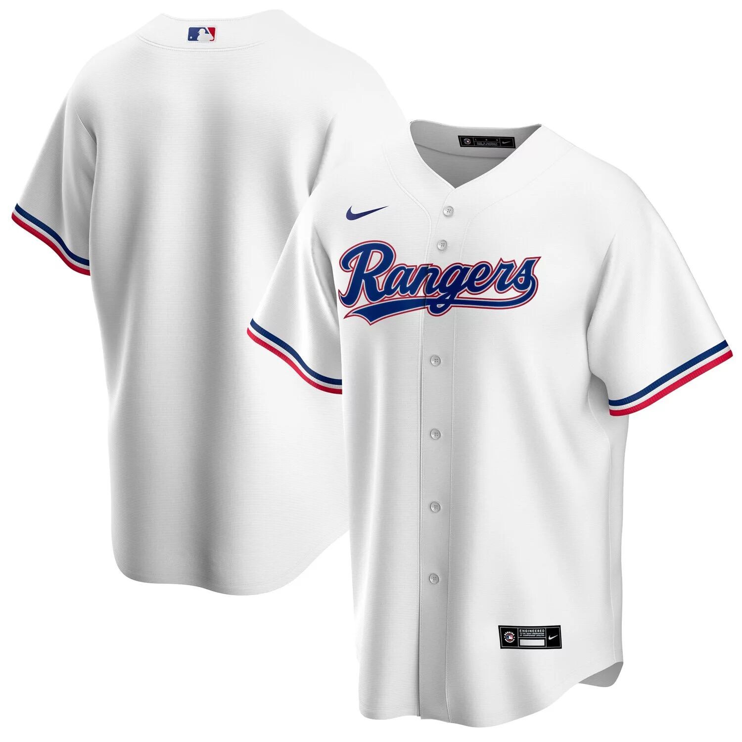 Мужская белая домашняя майка команды Nike Texas Rangers Replica Team — фото 4
