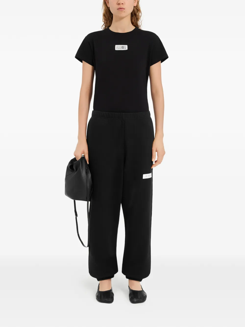 Спортивные брюки с нашивкой-лейблом Mm6 Maison Margiela, черный — фото 2