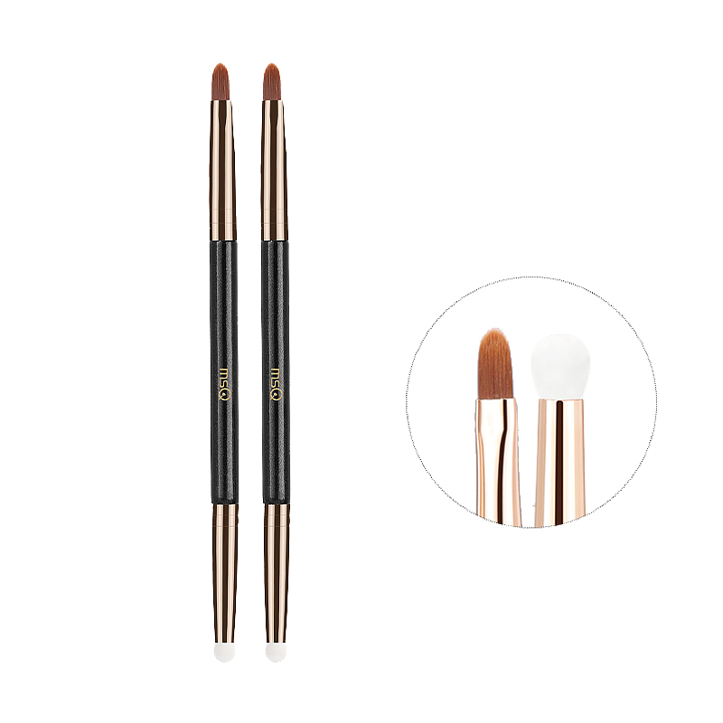 

Набор из 2 бесшовных кистей для тональной основы Gilded Full Collection с плоским носком, удобные для переноски MSQ