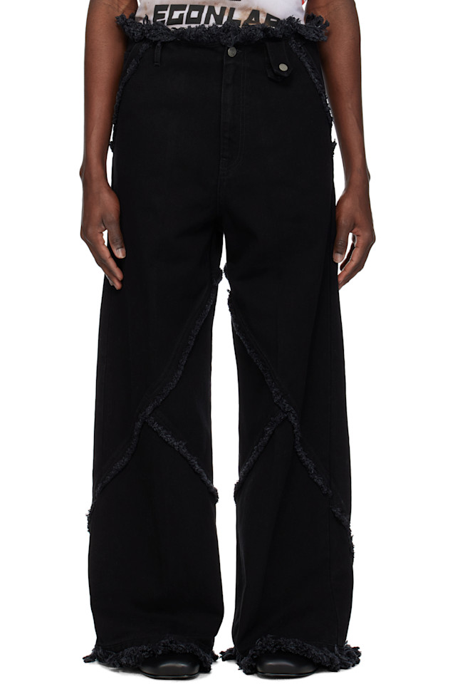 

Джинсы с узором аргайл Egonlab, черный