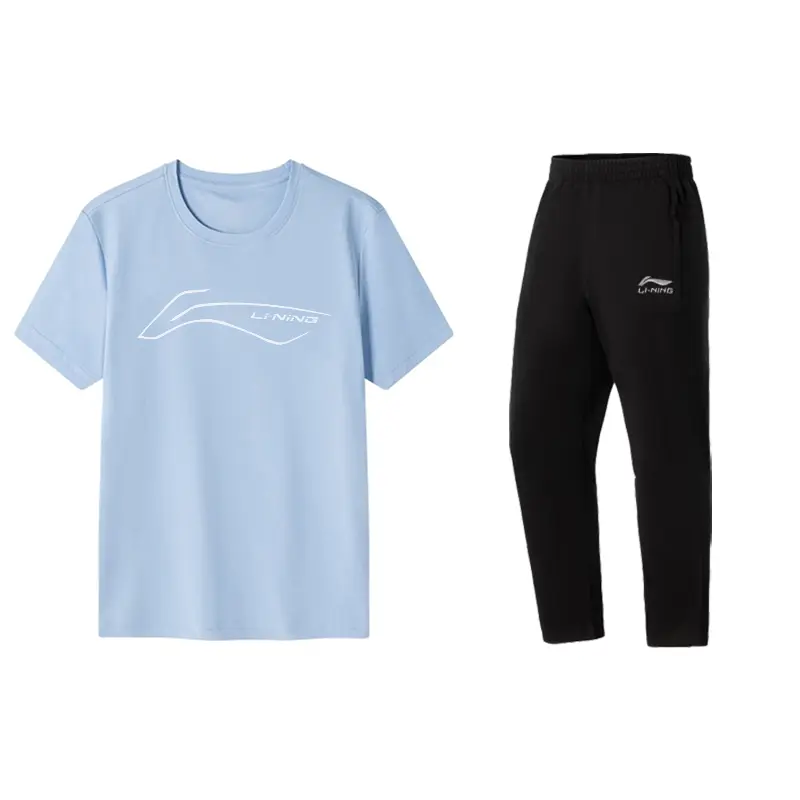 

LINING Повседневный спортивный комплект Unisex из двух предметов Black White Blue