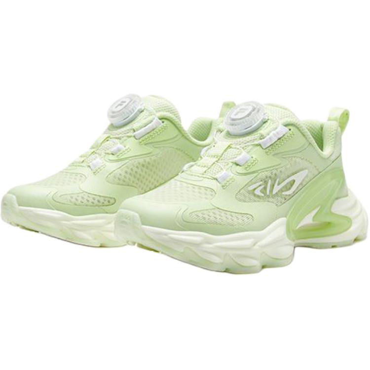 FILA KIDS Детские кроссовки Hummingbird 2 с противоскользящим покрытием, износостойкие, низкие, лаймово-зеленые, для детей от 3 до 7 лет — фото 2