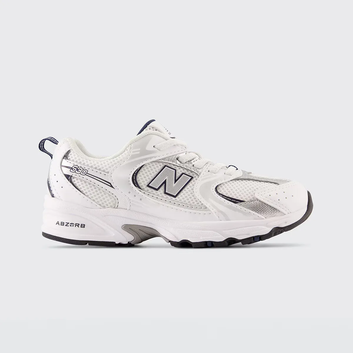 

New Balance 530 Детские повседневные кроссовки, белый/черный