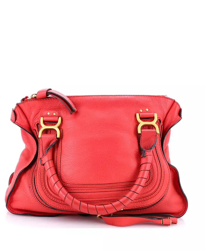

Средняя кожаная сумка через плечо Marcie Pre-Owned Chloe, красный