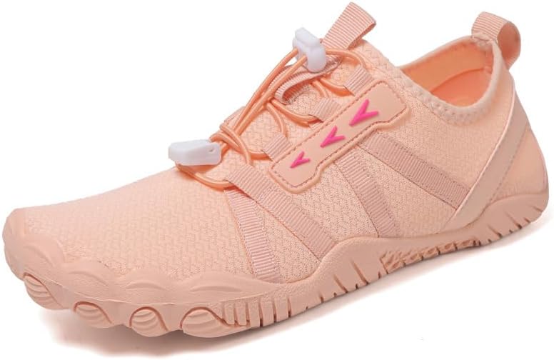 

Дышащие водные кроссовки для мужчин и женщин, широкие носки, для плавания и походов, противоскользящие для пляжа и активного отдыха на природе Generic, розовый