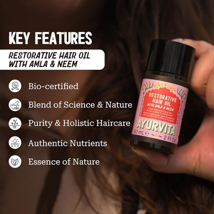 Масло для волос Amla & Neem Restorative Hair Care for Dry Hair — фото 2