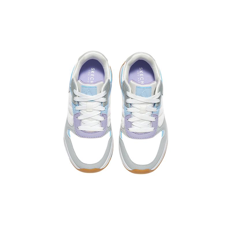 Skechers Kids Abrasion Resistant Slip Resistant Low top Kids Lifestyle Shoes White/Multicolor Kids' — фото 2