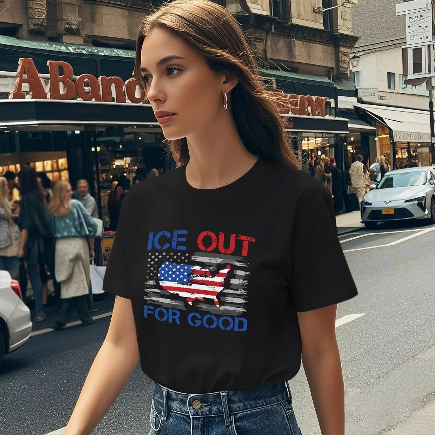Футболка I.C.E Out for Good для мужчин в трендовом стиле Generic, черный — фото 3