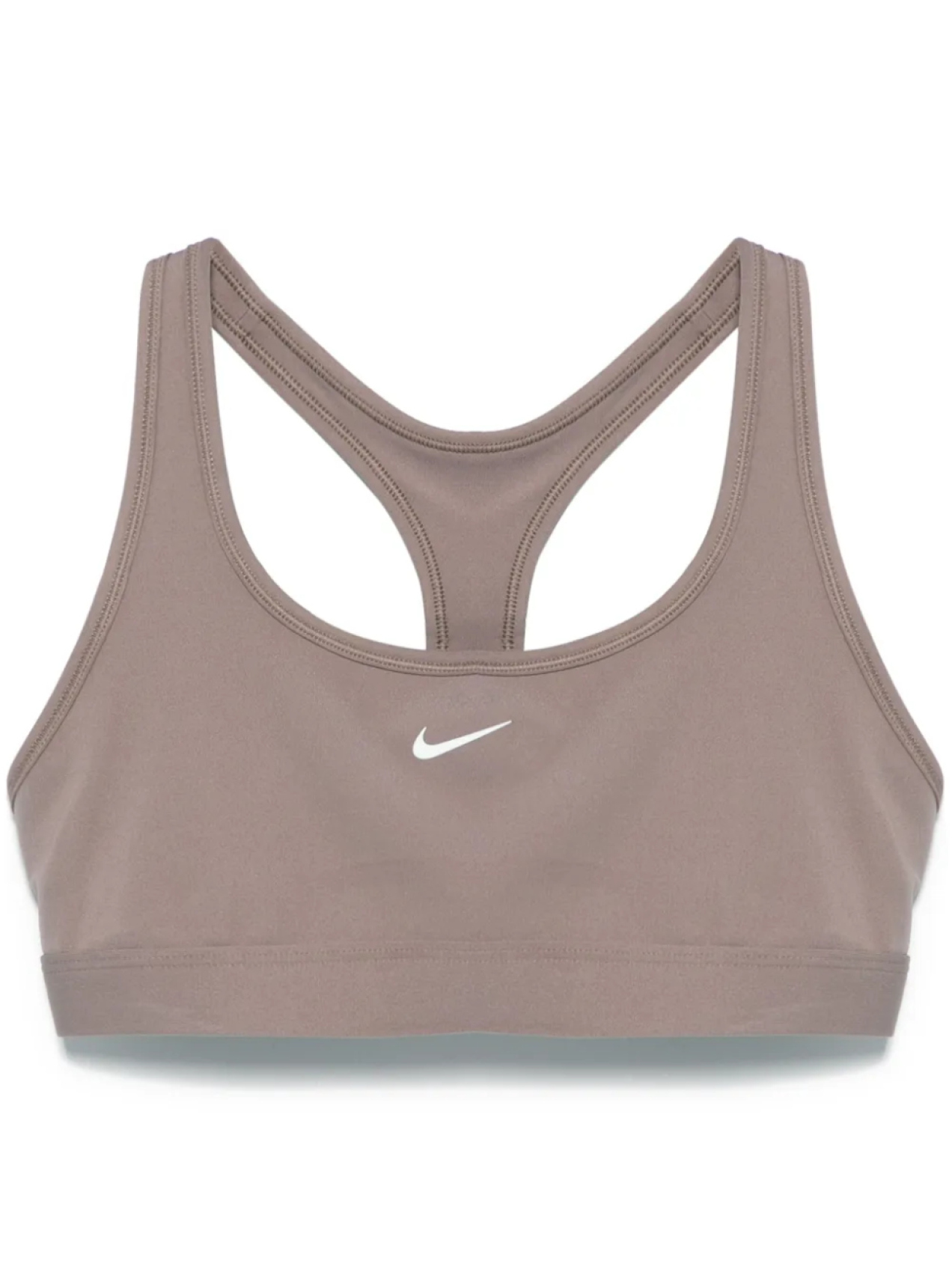

Nike спортивный бюстгальтер Swoosh, коричневый