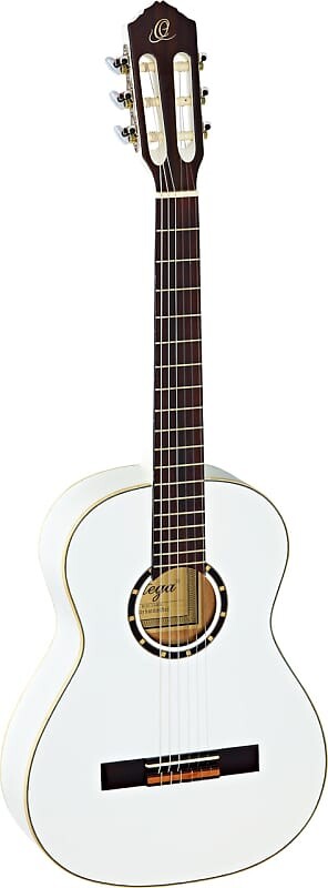 

Акустическая гитара Ortega Guitars R121-3/4WH Family Series 3/4 Body Size Nylon 6-String Guitar w/ Free Bag, Spruce Top and Mahogany Body, White Gloss