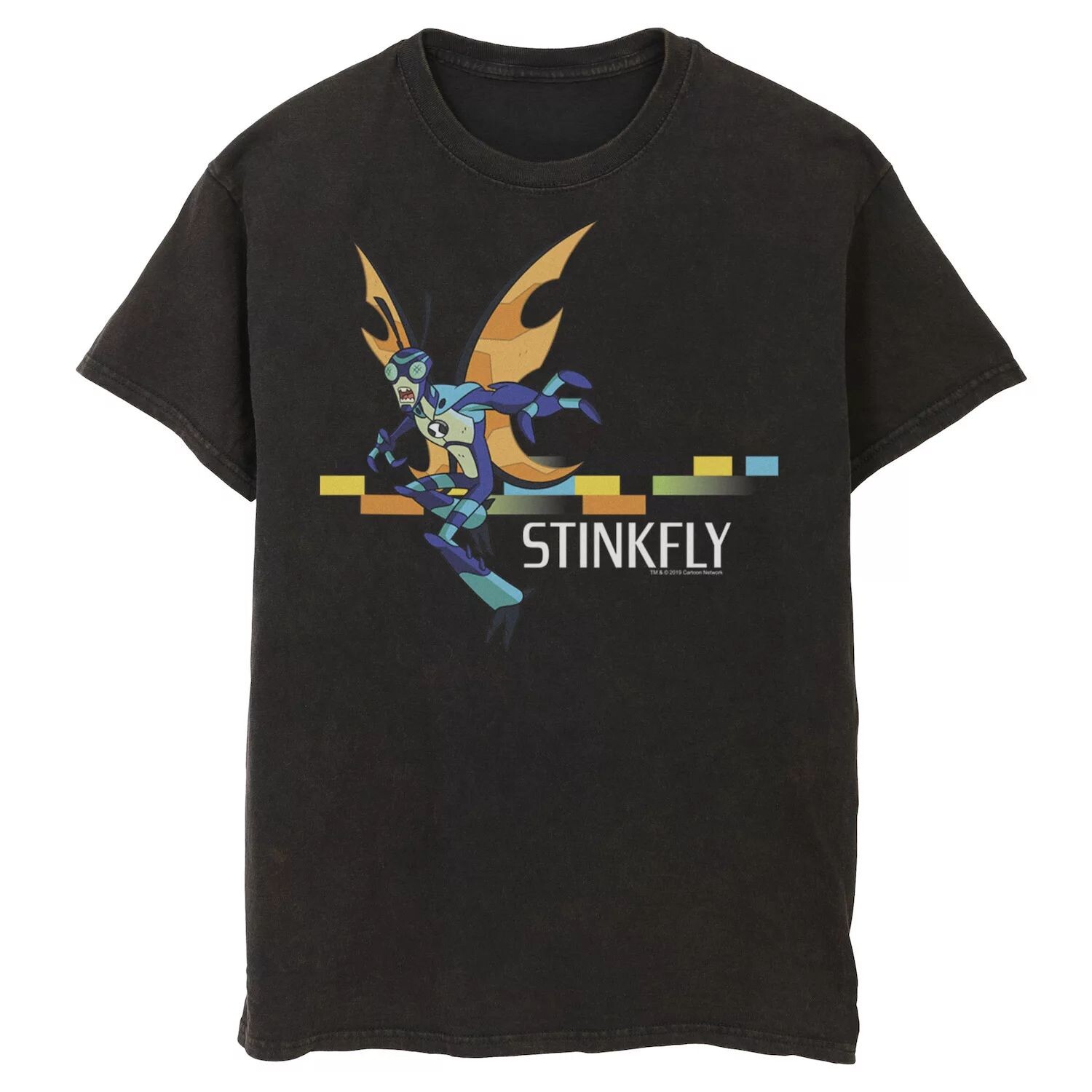 

Мужская футболка с рисунком Ben 10 Stinkfly Portrait Licensed Character, черный