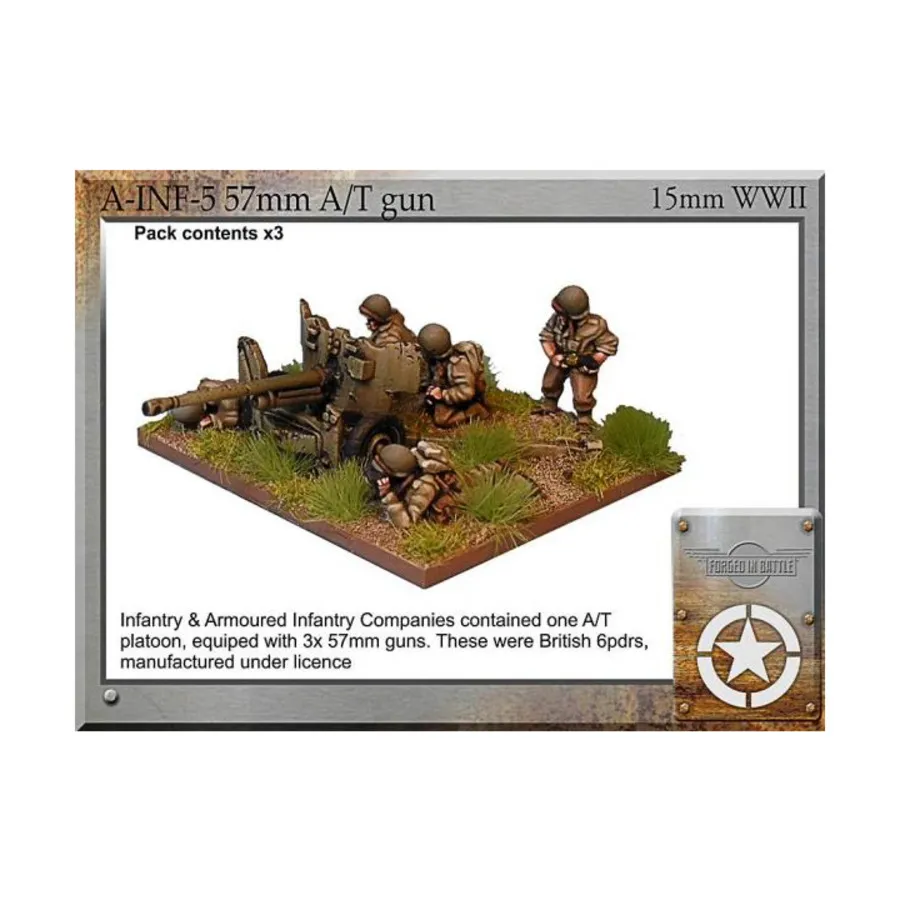 

57-мм автоматическая пушка с расчетом, WWII Miniatures - American Infantry (15mm)