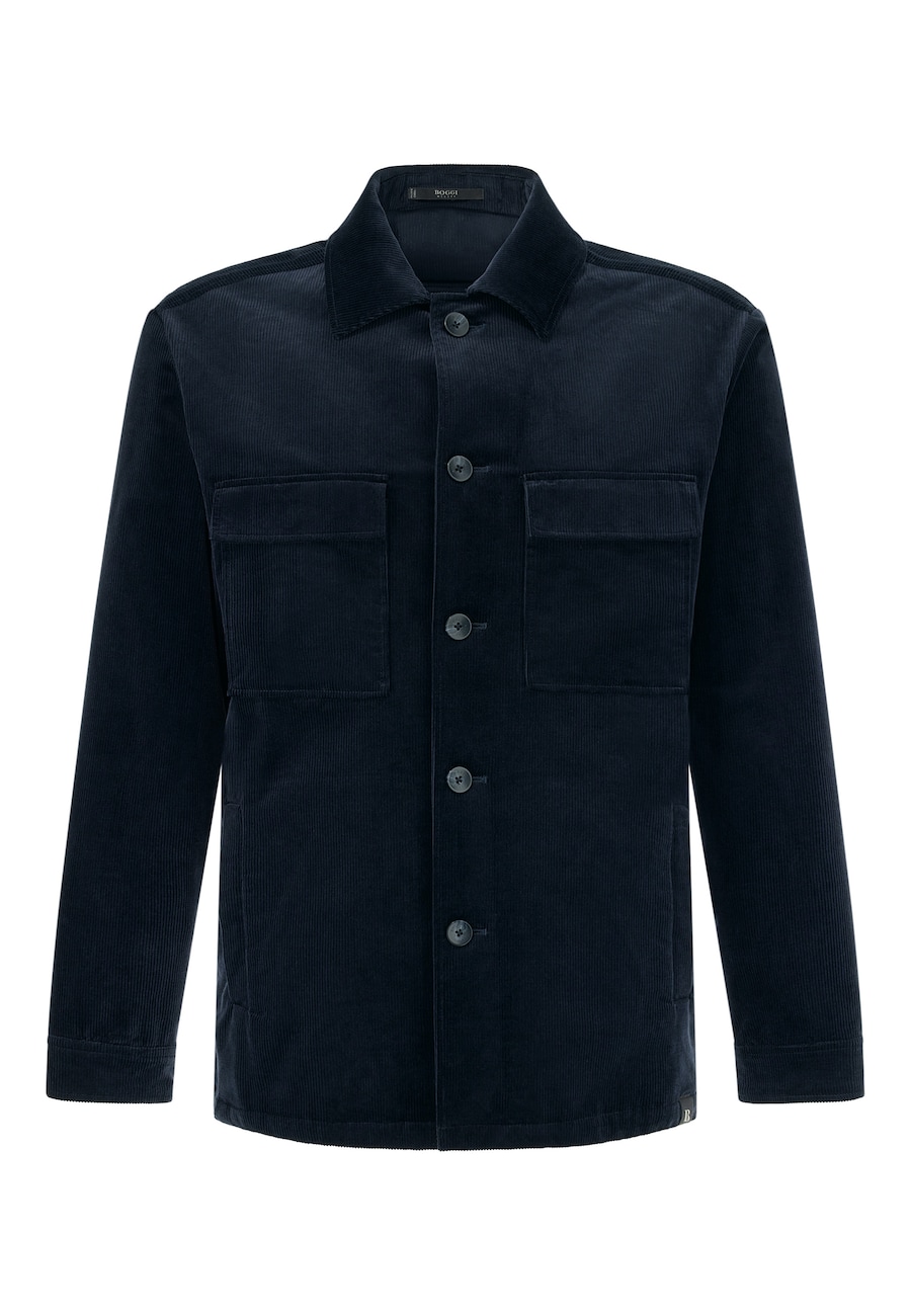 

Рубашка на пуговицах классического кроя Boggi Milano, темно-синий