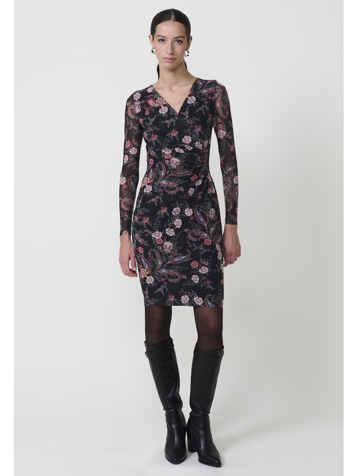 

Платье миди длиной до колена с длинными рукавами в красочном дизайне. KOROSHI