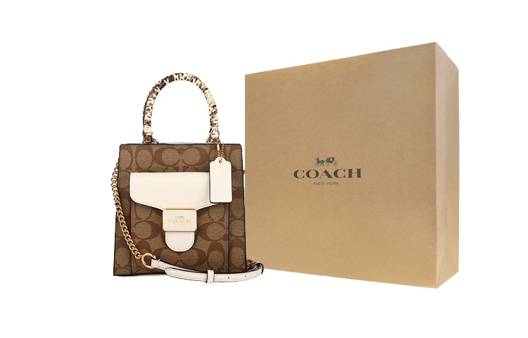 

COACH Сумка-планшет для нот из холста с кожаными вставками