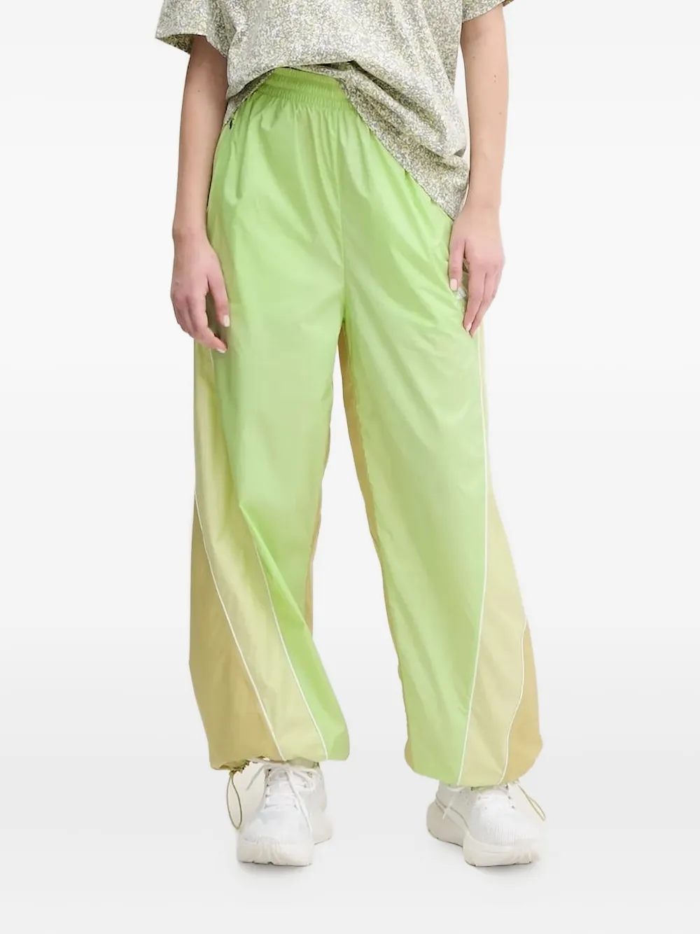 

Брюки с кулиской и вставками Adidas By Stella Mccartney, зеленый