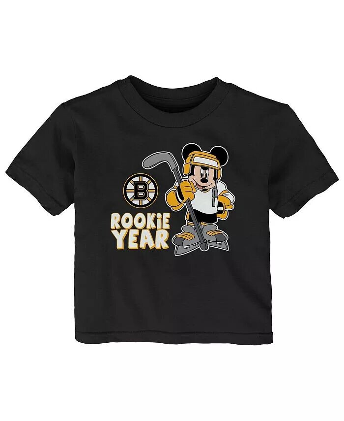 Комплект футболок и шорт для малышей Boston Bruins Disney Rookie Year Outerstuff, черный — фото 3