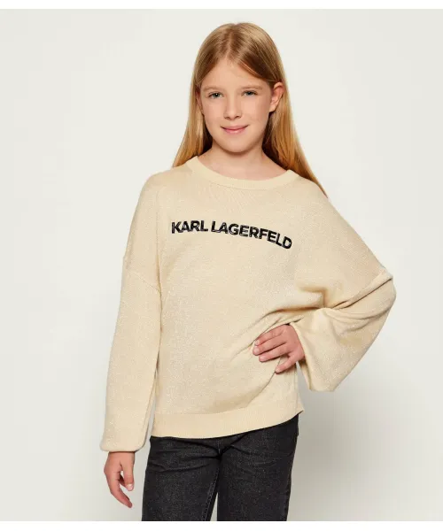 

Свитер Loose fit Karl Lagerfeld Kids, желтый