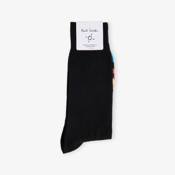 

Носки из хлопковой смеси с полосками на манжетах Paul Smith, черный