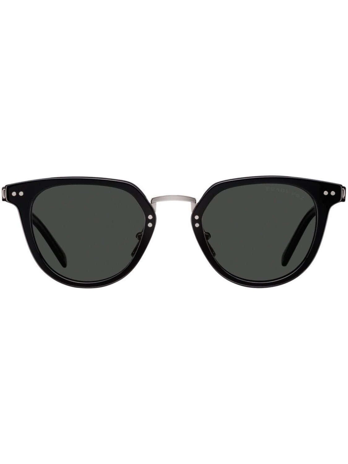 

Prada Eyewear солнцезащитные очки в овальной оправе, черный