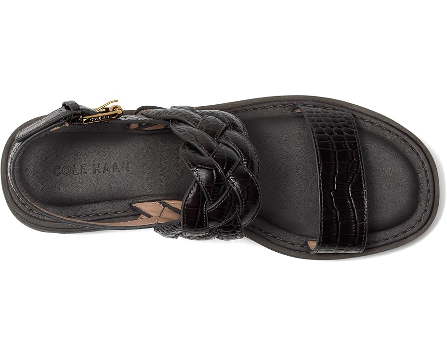 Туфли Cole Haan Cressida Lug Sandal, цвет Dark Chocolate Croc Print Leather — фото 2