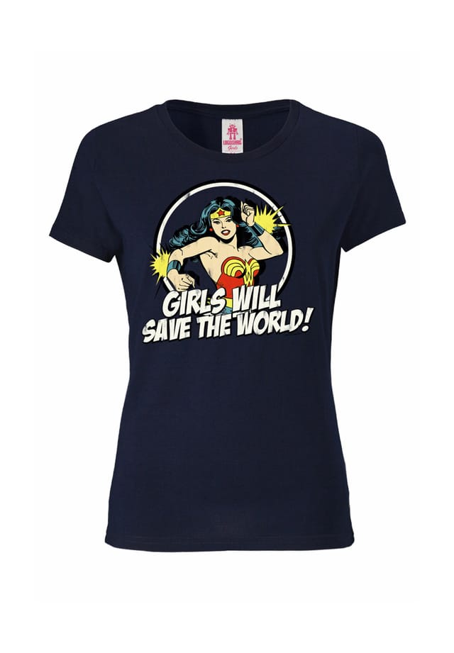 

Новая футболка для девочек dc - wonder woman - девушки будут Logoshirt, синий