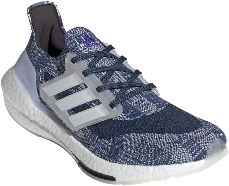 Мужские кроссовки Adidas Ultraboost-21, белый/синий/темно-синий — фото 3