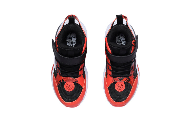 Кроссовки LINING YOUNG Sports Life Collection Kids Lifestyle Shoes PS High-top Black/Caryophyllum Orange — фото 4