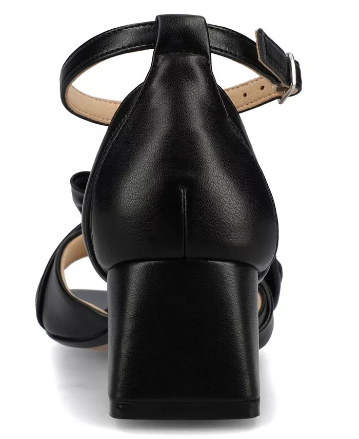 Женские босоножки Zevi Block Heel на платформе Journee Collection, черный — фото 3