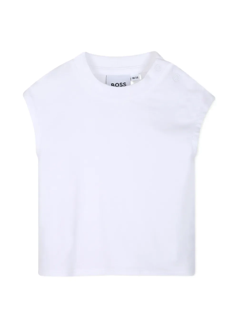 Комплект из комбинезона и шапки с нагрудником BOSS Kidswear, белый — фото 4