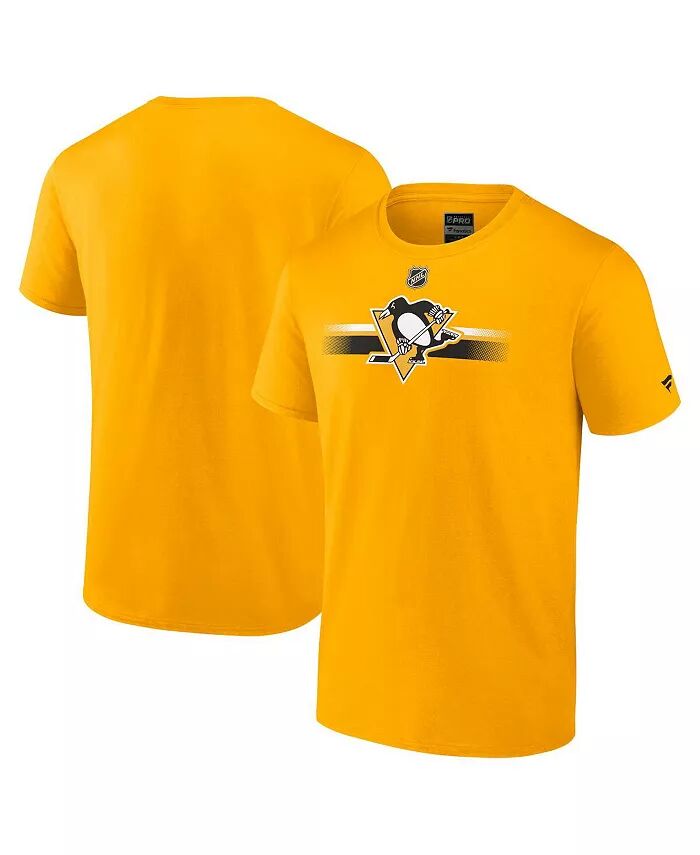 

Мужская золотая футболка Pittsburgh Penguins Authentic Pro Secondary Replen Fanatics