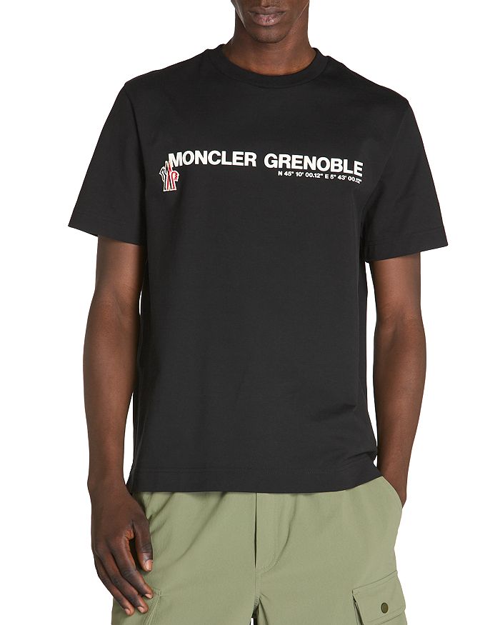 

Футболка с коротким рукавом и логотипом Moncler, черный