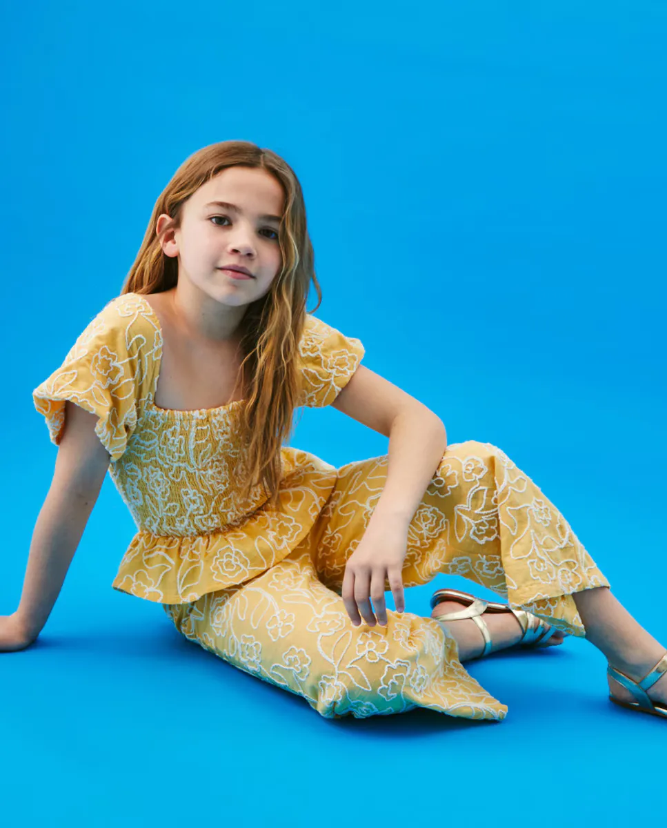 

Девичий длинный комбинезон Kids El Corte Inglés, жёлтый