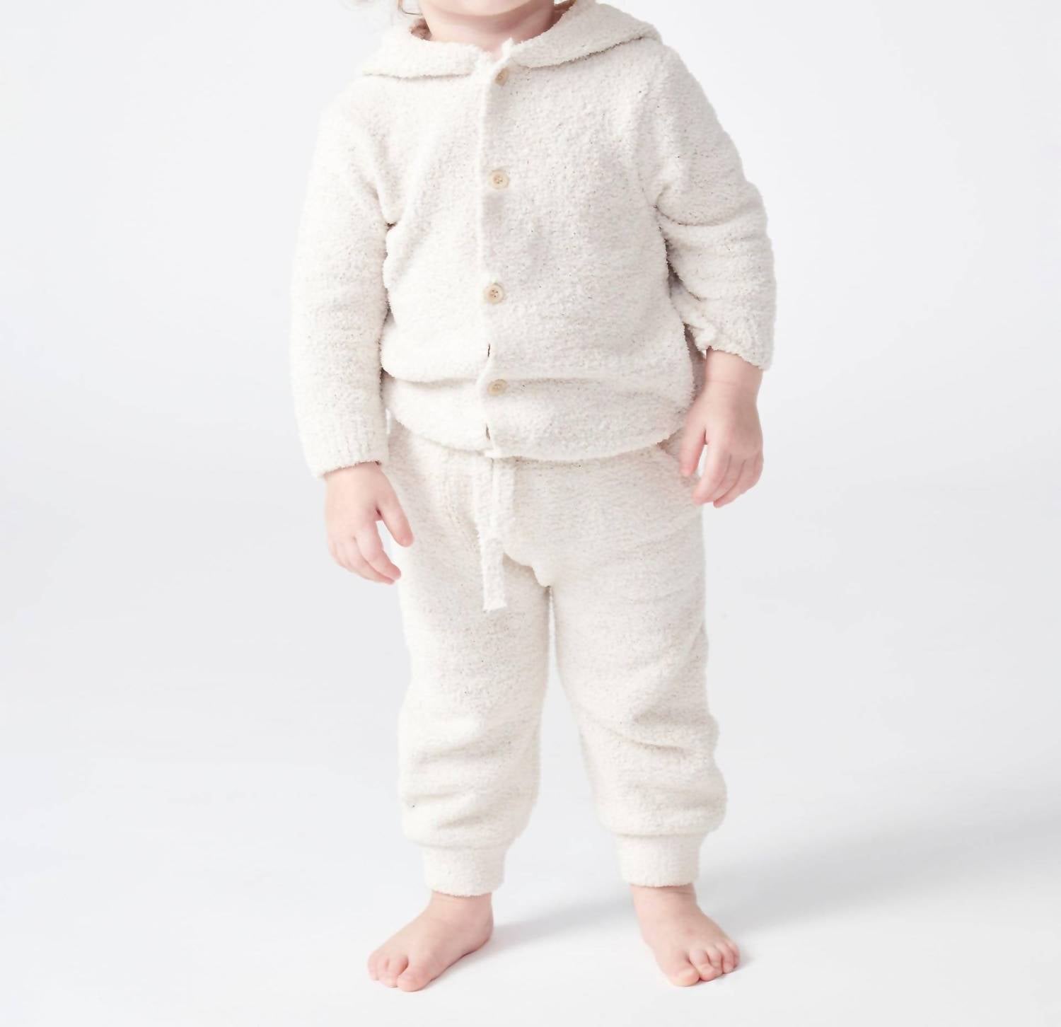 

Пушистые джоггеры цвета экрю 7AM Enfant, цвет ecru