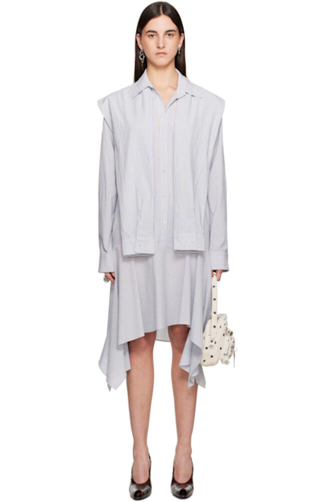 

Синее многослойное платье миди Acne Studios