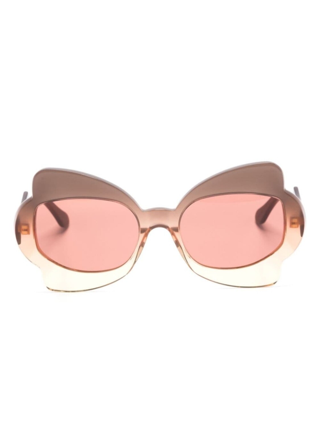 

Marni Eyewear солнцезащитные очки Monumental Gate в массивной оправе, коричневый