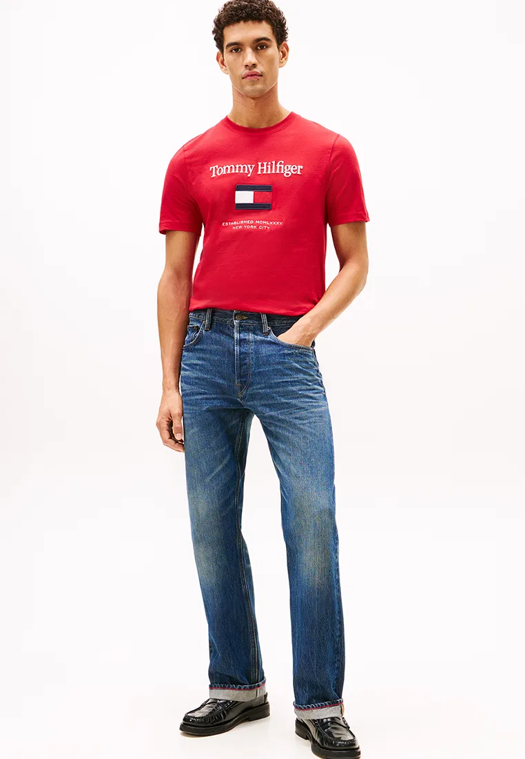 Футболка с вышивкой, Tommy Hilfiger, красный — фото 3