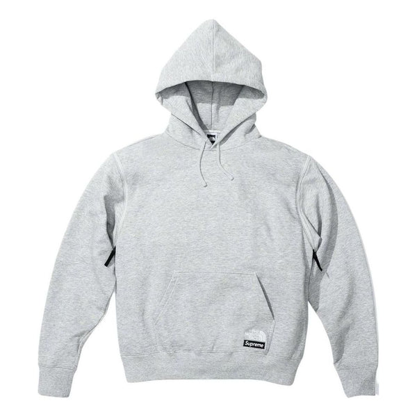 

Толстовка x the north face convertible hooded sweatshirt 'grey' Supreme, серый