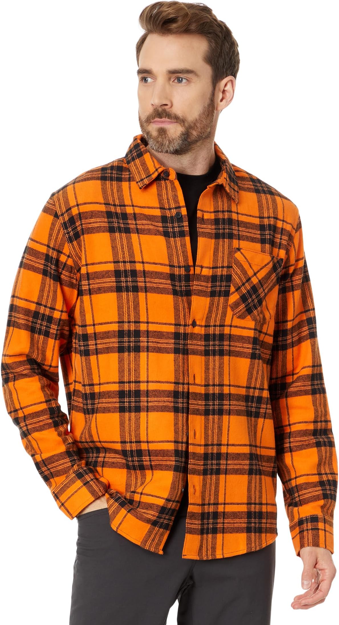 

Футболка Oakley Podium Plaid Long Sleeve Flannel, цвет Orange Check