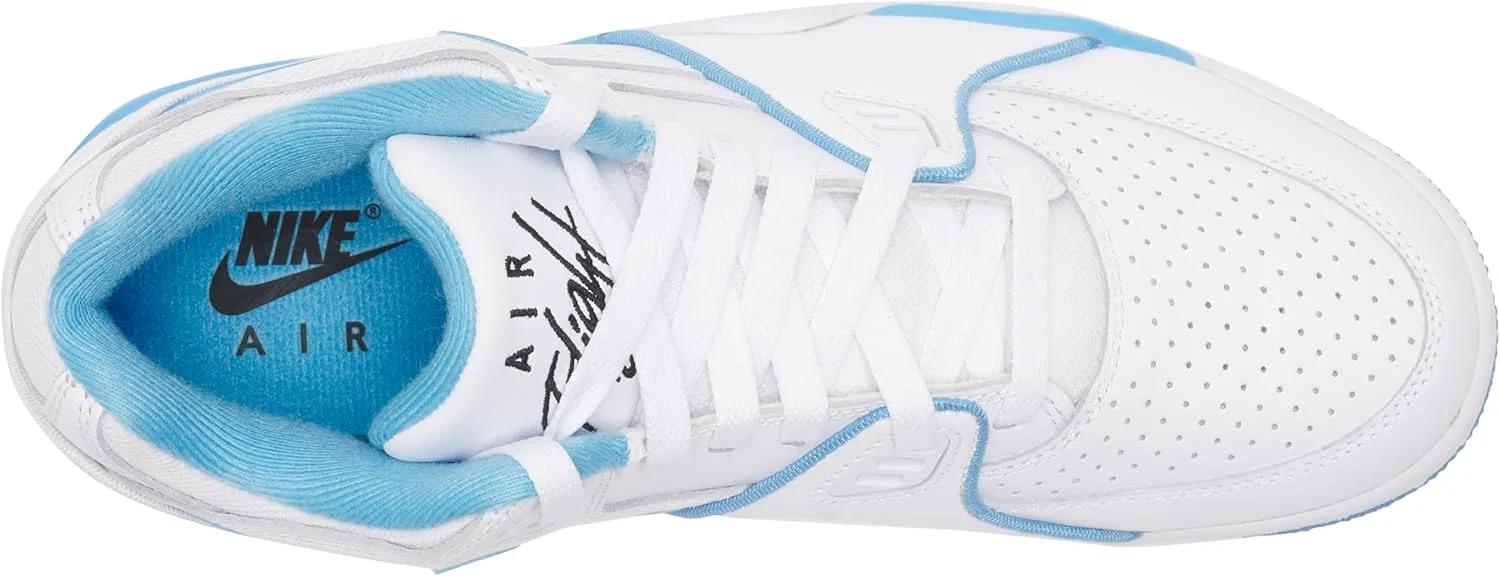 Мужские низкие кроссовки NIKE Air Flight '89, White University Blue Black — фото 3