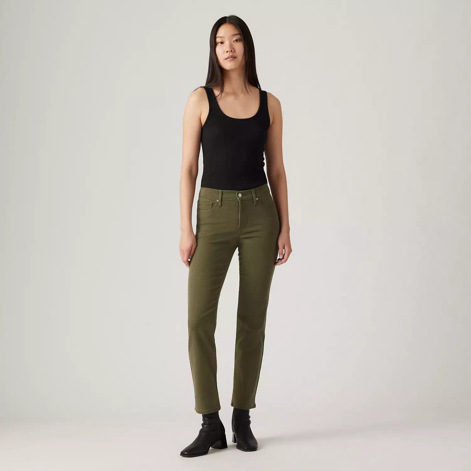 

314 моделирующие прямые женские джинсы Levi's, зеленый