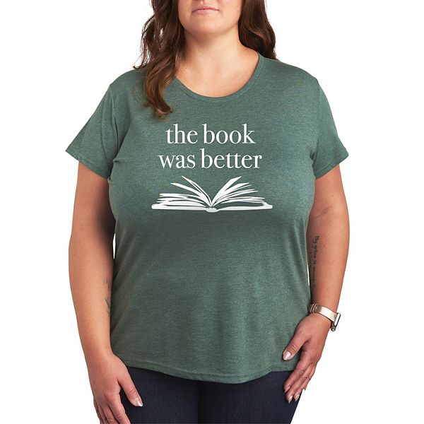 

Футболка Plus size The book was better Licensed Character, Heather Juniper