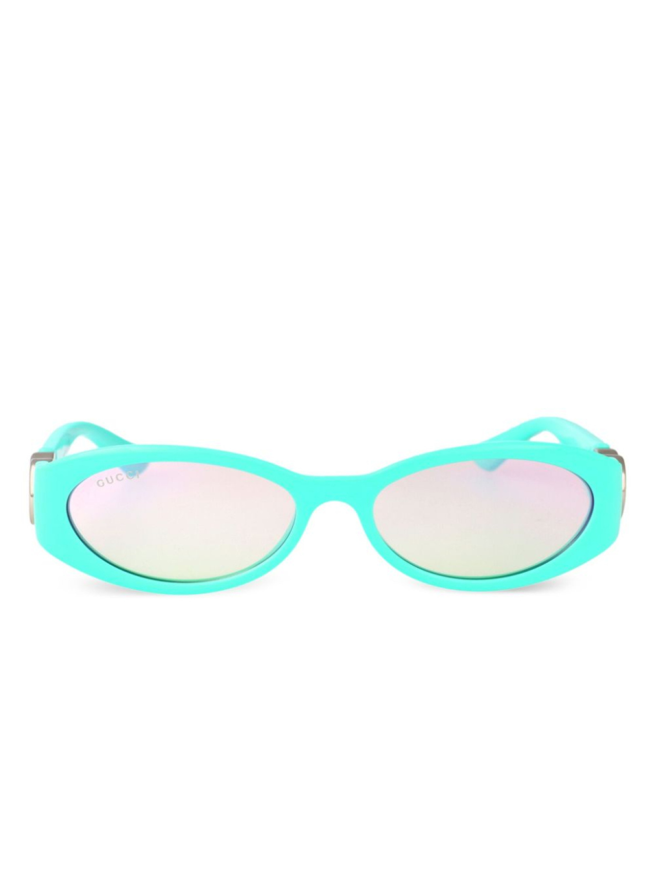 

Gucci Eyewear солнцезащитные очки в овальной оправе, синий