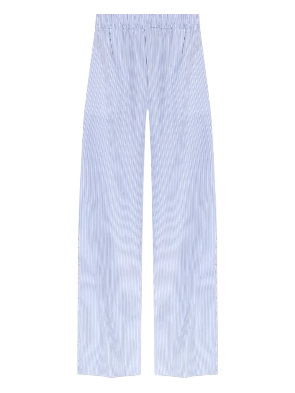 

Брюки в полоску с кружевной отделкой LoveShackFancy, синий