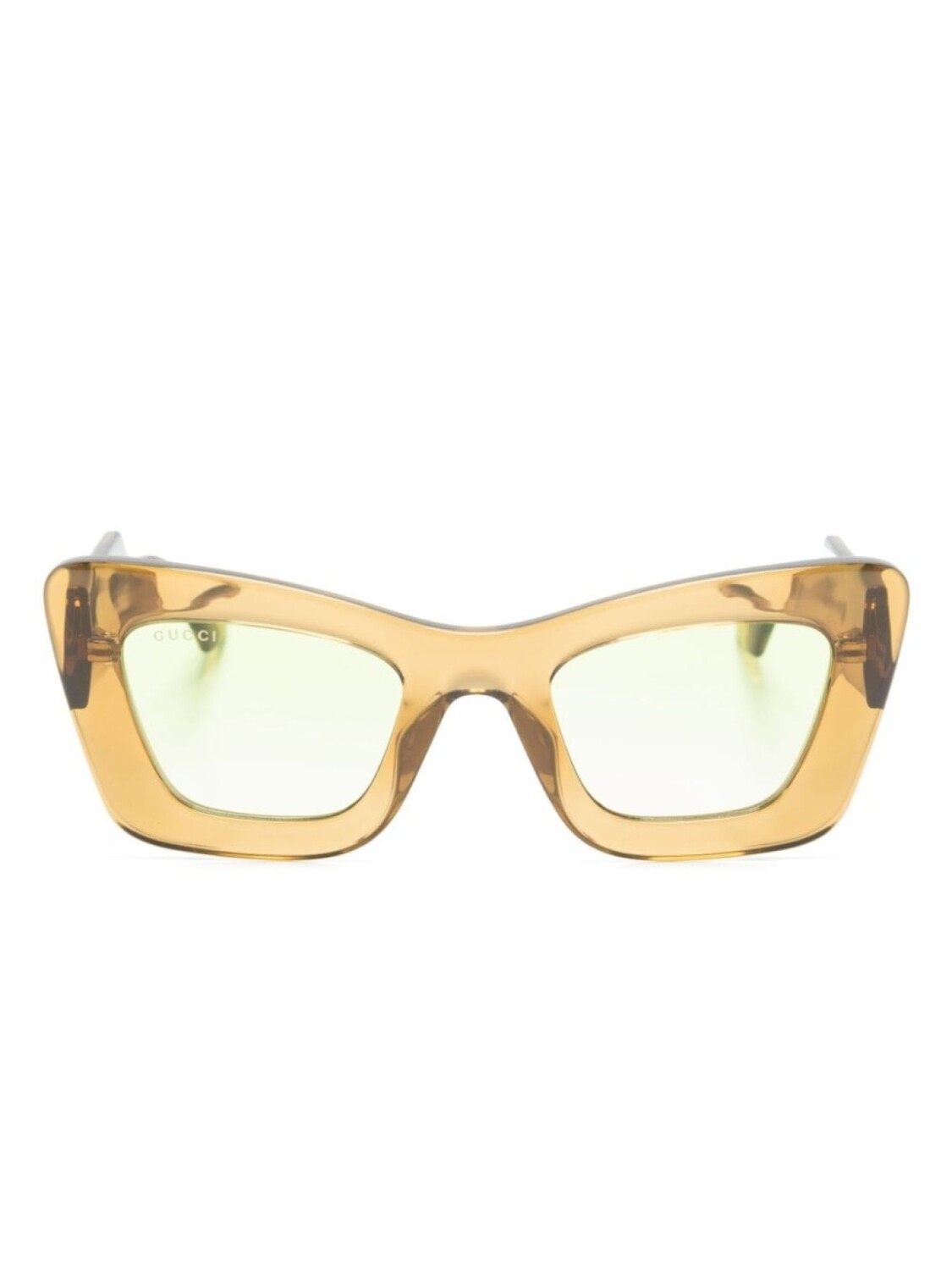 

Gucci Eyewear солнцезащитные очки в прозрачной оправе, коричневый