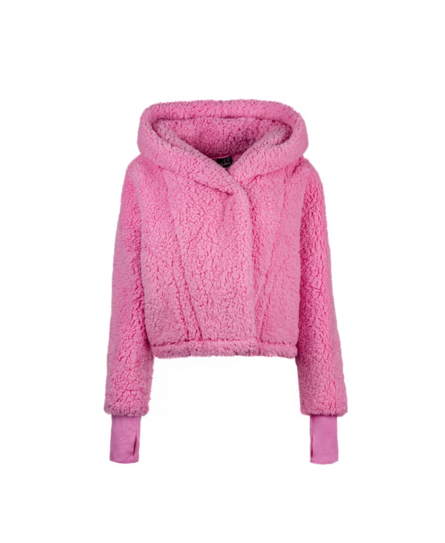 

Укороченная куртка-бомбер с капюшоном и застежкой на пуговицы By JILL MARTIN, Pink
