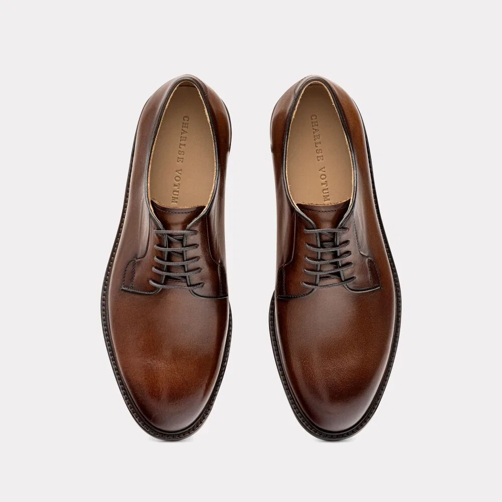 Мужские дерби Charlse Votum Plain Toe коричневые — фото 2