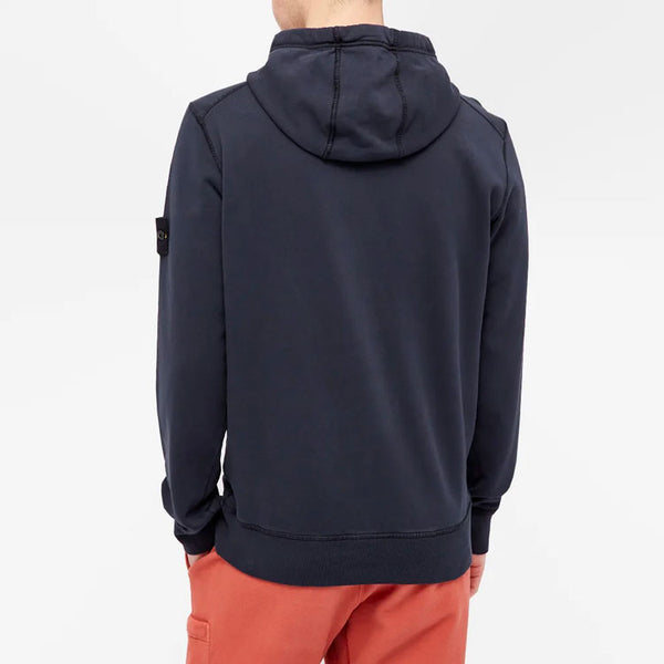 Толстовка garment dyed hoodie 'navy' Stone Island, синий — фото 4