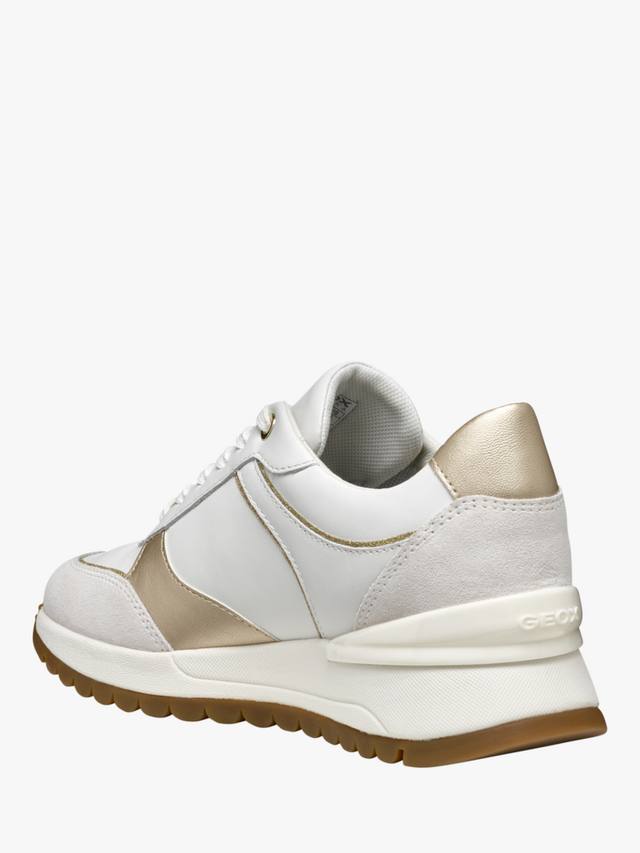 Кожаные кроссовки desya Geox, цвет White/Light Gold — фото 4
