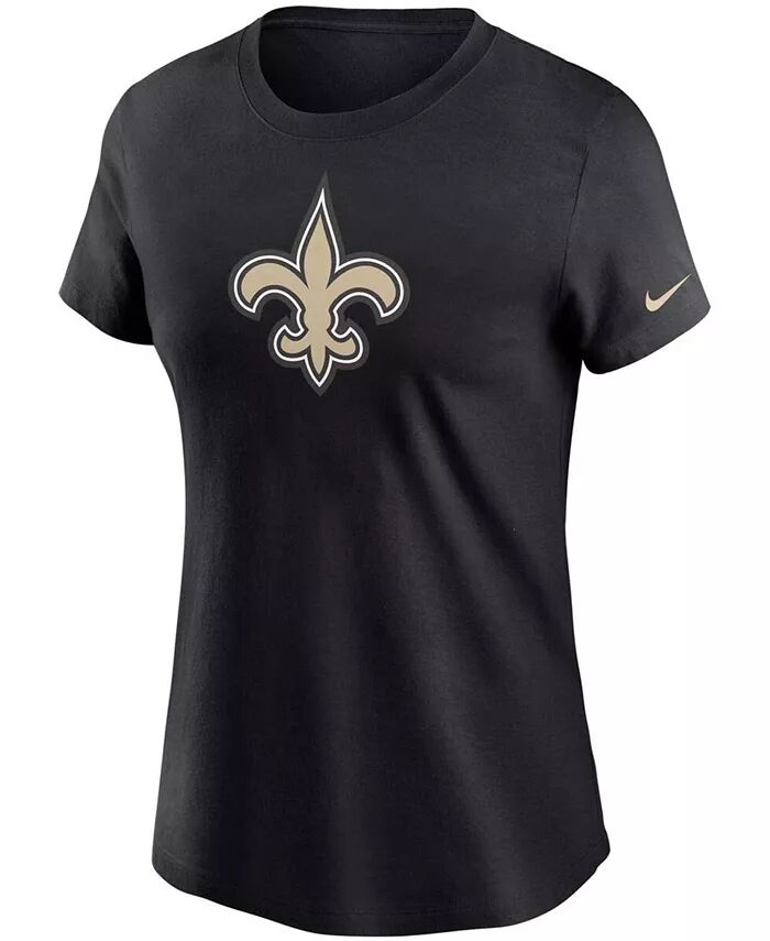 Женская черная футболка с логотипом New Orleans Saints Essential Nike — фото 2